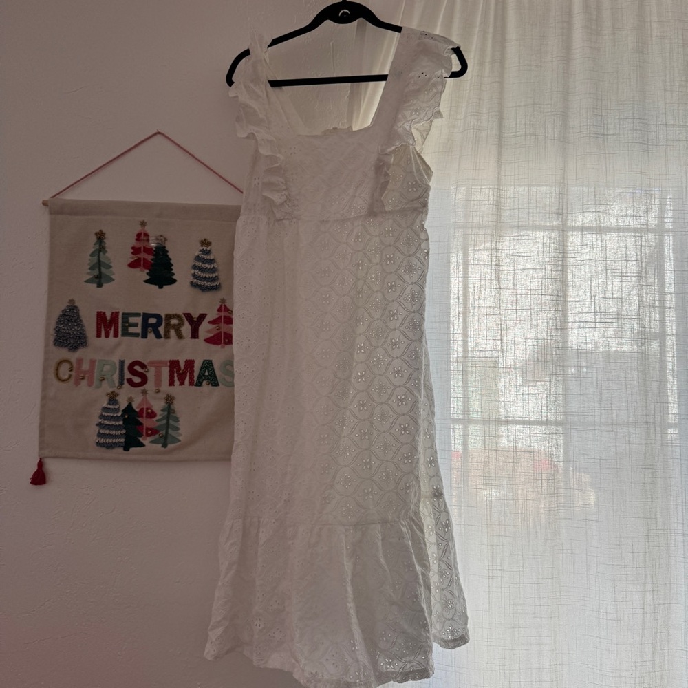 ba&sh White Lace Midi Dress